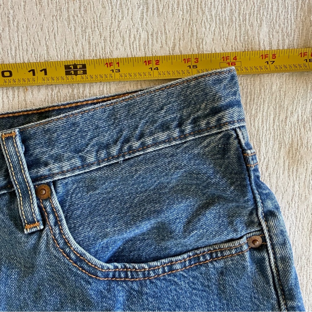 Levis 501 Womens Size W30 Blue Cut Off Denim Shorts Button Fly - Picture 7 of 16